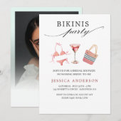 Invitation Bachelorette Fête des mariées de la fête de Bikini (Devant / Derrière)