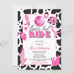 Invitation Bachelorette/Fête des mariées Dernier Ride de la m