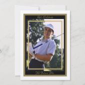 Invitation Bachelorette Fête des mariées Golf Black Gold (Dos)