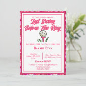 Invitation Bachelorette Fête des mariées Golf Rose (Debout devant)
