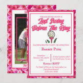 Invitation Bachelorette Fête des mariées Golf Rose (Devant / Derrière)