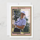 Invitation Bachelorette Fête des mariées Golf Rose Gold (Dos)