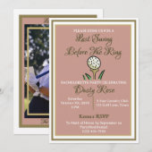 Invitation Bachelorette Fête des mariées Golf Rose Gold (Devant / Derrière)