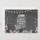 Invitation Bachelorette Fête des mariées Itinéraire Jar Chalk (Dos)