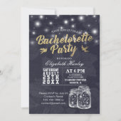 Invitation Bachelorette Fête des mariées Mason Jar Éclairages (Devant)