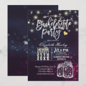 Invitation Bachelorette Fête des mariées Mason Jar Lumières (Devant / Derrière)