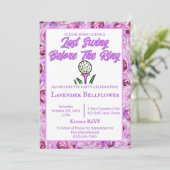 Invitation Bachelorette Fête ou Fête des mariées Golf Lavende (Debout devant)