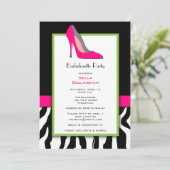 Invitation Bachelorette Fête rose Heels Invite (Debout devant)