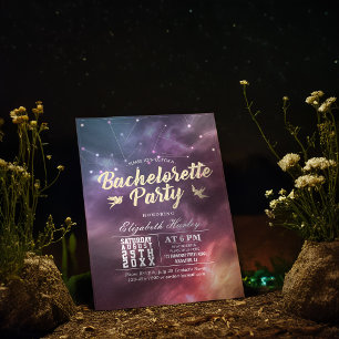 Invitation Bachelorette fêtes étoiles Sky Galaxy Constellatio
