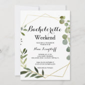 Invitation Bachelorette Feuille verte tropicale (Devant)