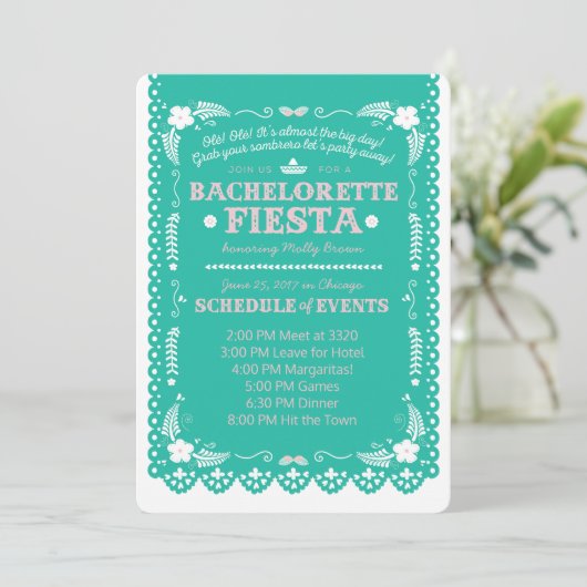 Invitation Bachelorette Fiesta (Debout devant)