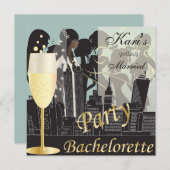 Invitation Bachelorette Filles Nuit Sortie - Paloma Blue (Devant / Derrière)