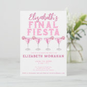 Invitation Bachelorette finale de la Fiesta rose Margarita (Debout devant)