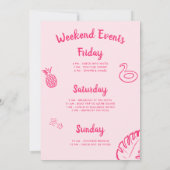 Invitation Bachelorette Flamingle Finale Dessinée À La Main (Dos)