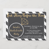 Invitation Bachelorette Fling Dernier avant le Ring Invi (Devant)