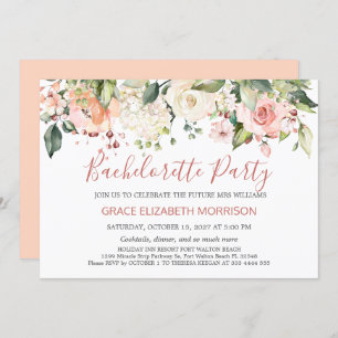 Invitation Bachelorette florale d'aquarelle
