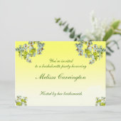 Invitation Bachelorette Florale Jaune (Debout devant)