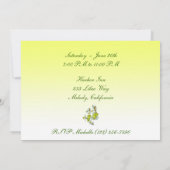 Invitation Bachelorette Florale Jaune (Dos)