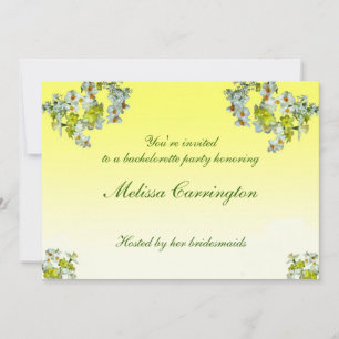 Invitation Bachelorette Florale Jaune