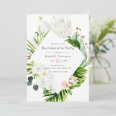 Invitation Bachelorette florale tropicale luxuriante (Debout devant)