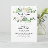 Invitation Bachelorette florale tropicale moderne (Debout devant)