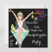 Invitation Bachelorette Fun Cocktails Boissons (Devant)