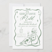 Invitation Bachelorette Girls Gone Mild Draw Itinéraire (Devant)
