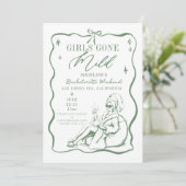 Invitation Bachelorette Girls Gone Mild Draw Itinéraire (Debout devant)