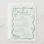 Invitation Bachelorette Girls Gone Mild Draw Itinéraire (Dos)