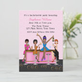 Invitation Bachelorette Girl's Night Out, Afro-Américaine (Debout devant)