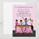 Invitation Bachelorette Girl's Night Out, Afro-Américaine (Devant / Derrière)