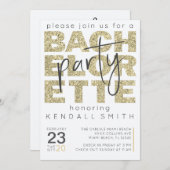Invitation Bachelorette Glamour Or Fun (Devant / Derrière)
