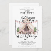 Invitation Bachelorette Glamping Party (Devant / Derrière)