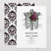Invitation Bachelorette gothique de Bourgogne (Devant / Derrière)