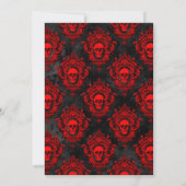 Invitation Bachelorette gothique rouge et noire (Dos)