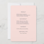 Invitation Bachelorette Gris Fin de semaine (Dos)