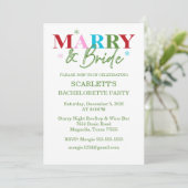 Invitation Bachelorette hiver Joyeux et Mariée (Debout devant)