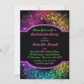 Invitation Bachelorette invitation, tendance, chic, Disco (Devant)
