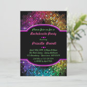 Invitation Bachelorette invitation, tendance, chic, Disco (Debout devant)