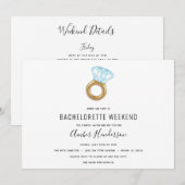 Invitation Bachelorette Itinéraire de la piscine à anneau en  (Devant / Derrière)