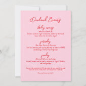 Invitation Bachelorette Itinéraire Du Week-End Des Filles Ros (Dos)