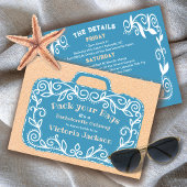 Invitation Bachelorette Itinéraire Filles Luggings Week-end