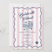 Invitation Bachelorette Itinerary Bach Weekend Casino Pink (Devant)