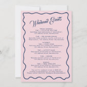 Invitation Bachelorette Itinerary Bach Weekend Cocktail Pink (Dos)