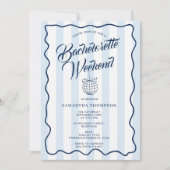 Invitation Bachelorette Itinerary Bach Weekend Disco Party (Devant)
