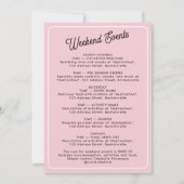 Invitation Bachelorette Itinerary Bach Weekend Retro Leopard  (Dos)