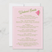 Invitation Bachelorette Itinerary Bach Weekend Retro Summer (Dos)