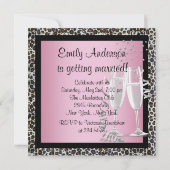 Invitation Bachelorette Léopard Rose Champagne Haut Talon (Dos)