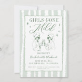 Invitation Bachelorette Les Filles Sont Passées À Main Douce  (Devant)