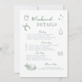 Invitation Bachelorette Les Filles Sont Passées Léger Script (Dos)